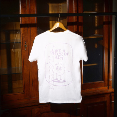 White Shirt (purple backprint)